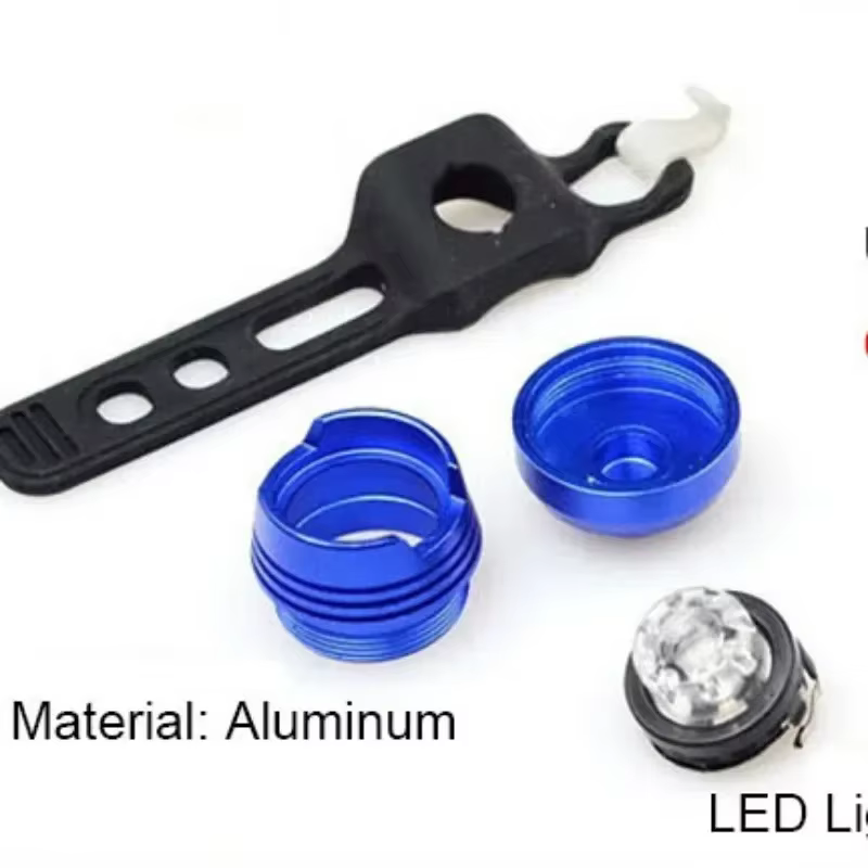 Vélo vélo cyclisme avant arrière queue casque rouge Flash lumières LED étanche vtt sécurité avertissement lampe cyclisme aluminium lumière