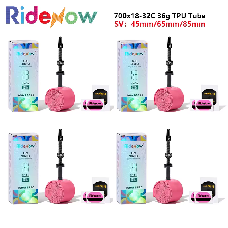 Ridenow Chambre à air en TPU 700c avec valve métallique améliorée à filetage externe
