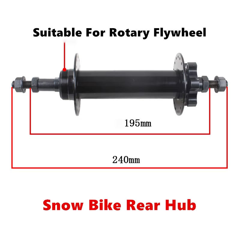 Moyeux de vélo vélo de neige 26x4.0 frein à disque Ultra-large ajustement volant d'inertie rotatif 36 trous roue avant et arrière en acier à haute teneur en carbone