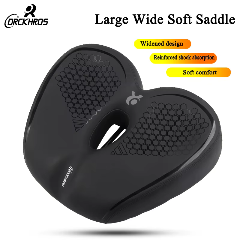 DRCKHROSComfortable selle de vélo Double Absorption des chocs siège de cyclisme de banlieue haute élastique élargir vtt
