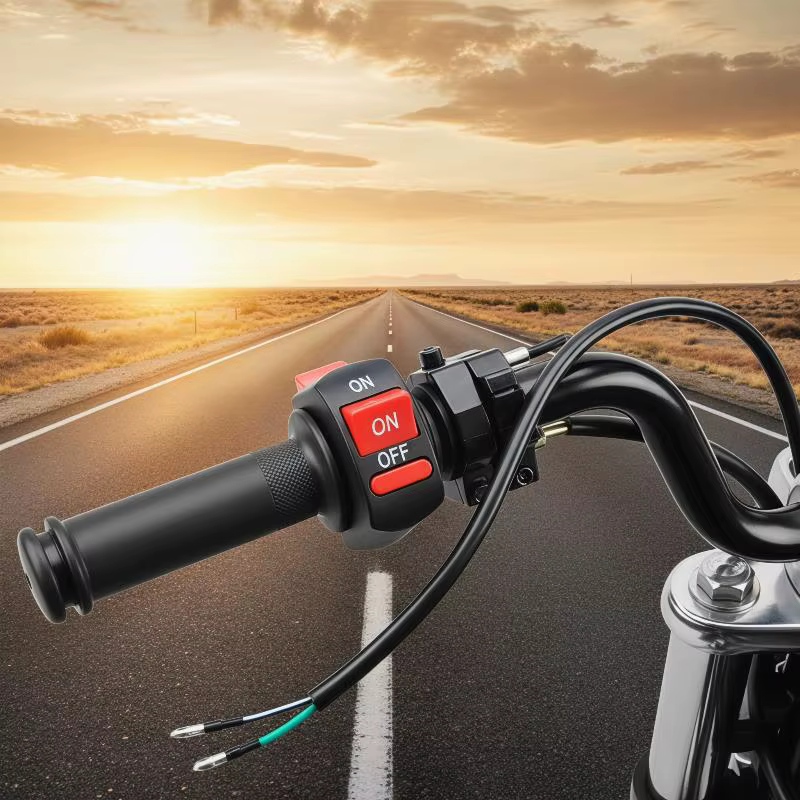 Interrupteur de démarrage électrique universel 12V pour guidon de moto avec bouton marche/arrêt pour ATV, moto tout-terrain, conduite quotidienne