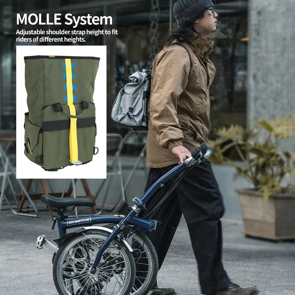 Sac de guidon de vélo Rhinowalk à dégagement rapide avec cadre de support
