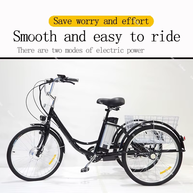Vélo électrique à 3 roues de 24 pouces