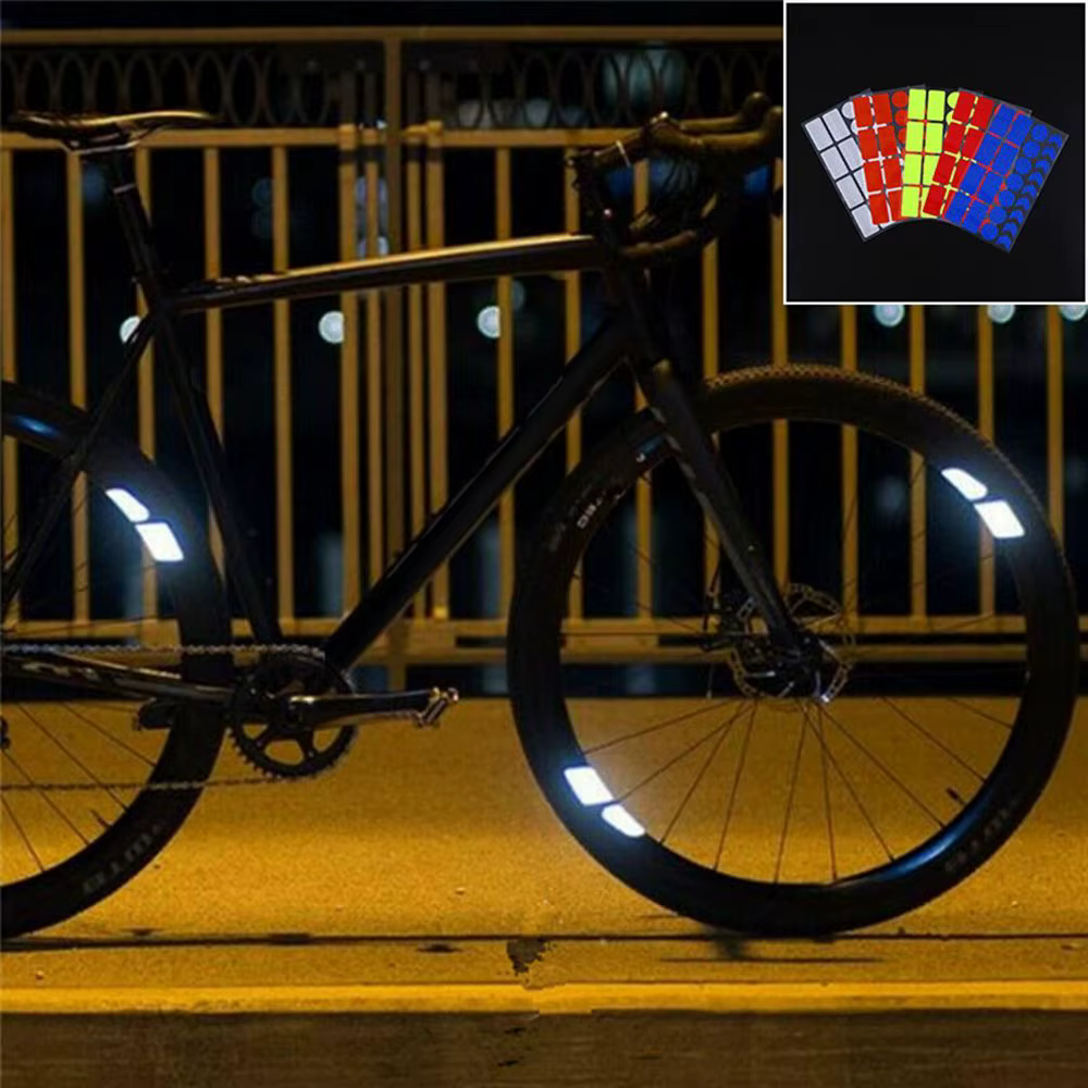 Autocollants réfléchissants fluorescents pour vélo
