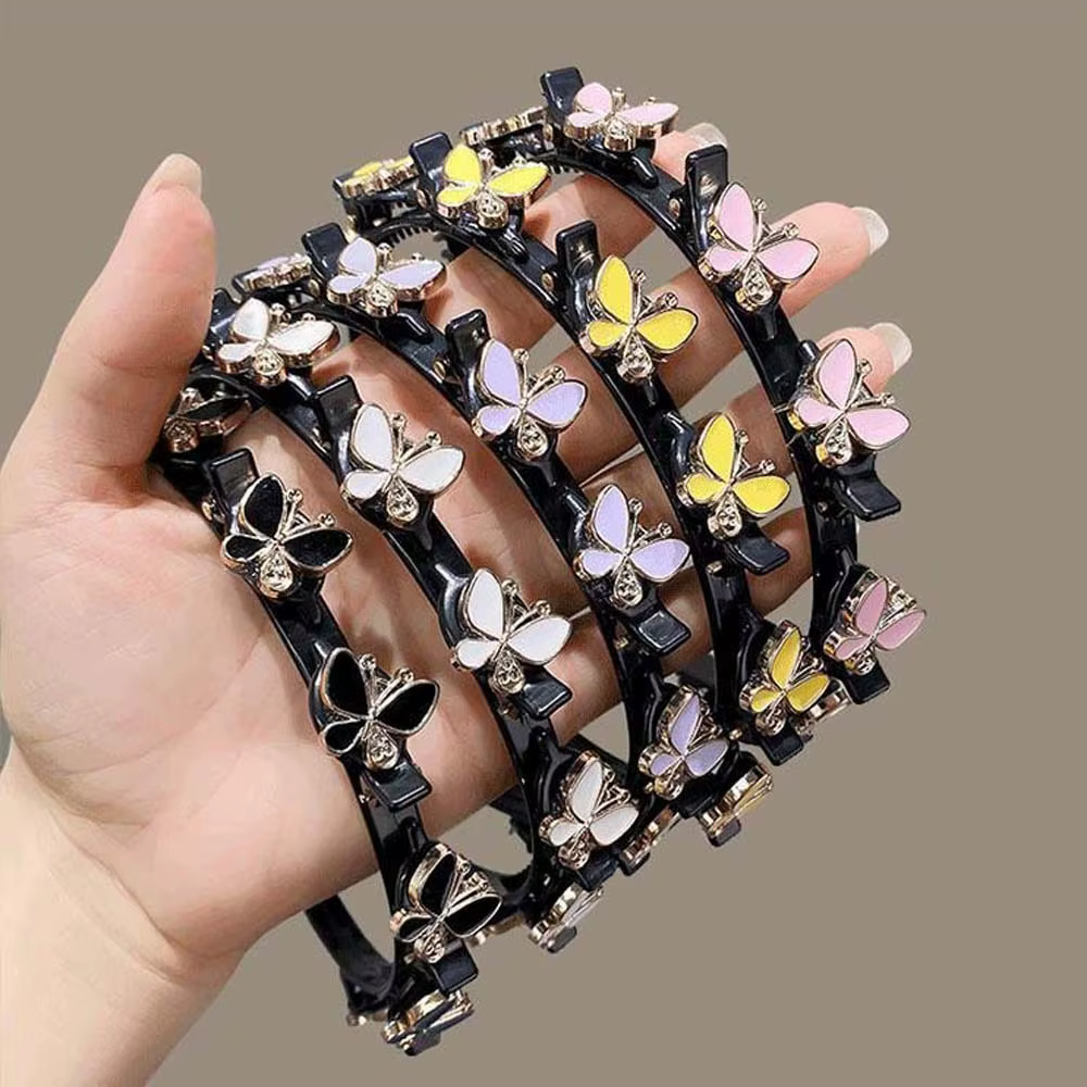 Accessoires pour cheveux, bandeaux élégants avec pinces, pinces à cheveux brillantes et douces en strass, bandeau pour frange, couvre-chef, bandeau en plastique, cadeaux