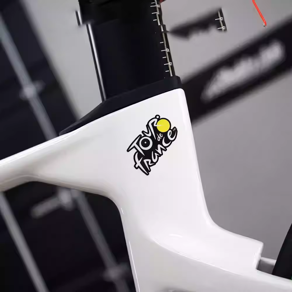 2 autocollants de vélo Tour de France style course pour cadre de vélo de route