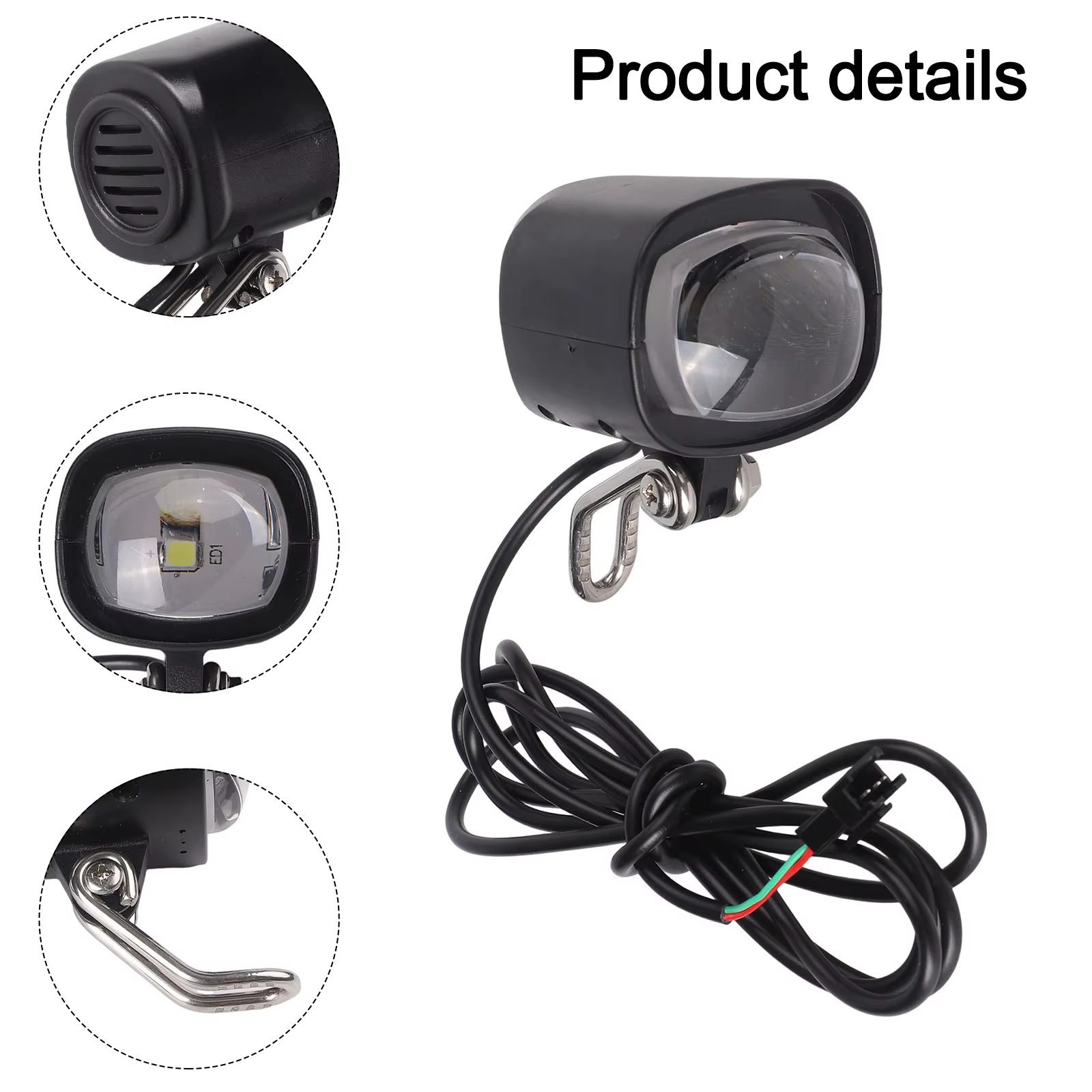 Phare LED pour vélo électrique offrant une éclairage brillant et une fonction étanche fiable pour toutes les conditions de conduite