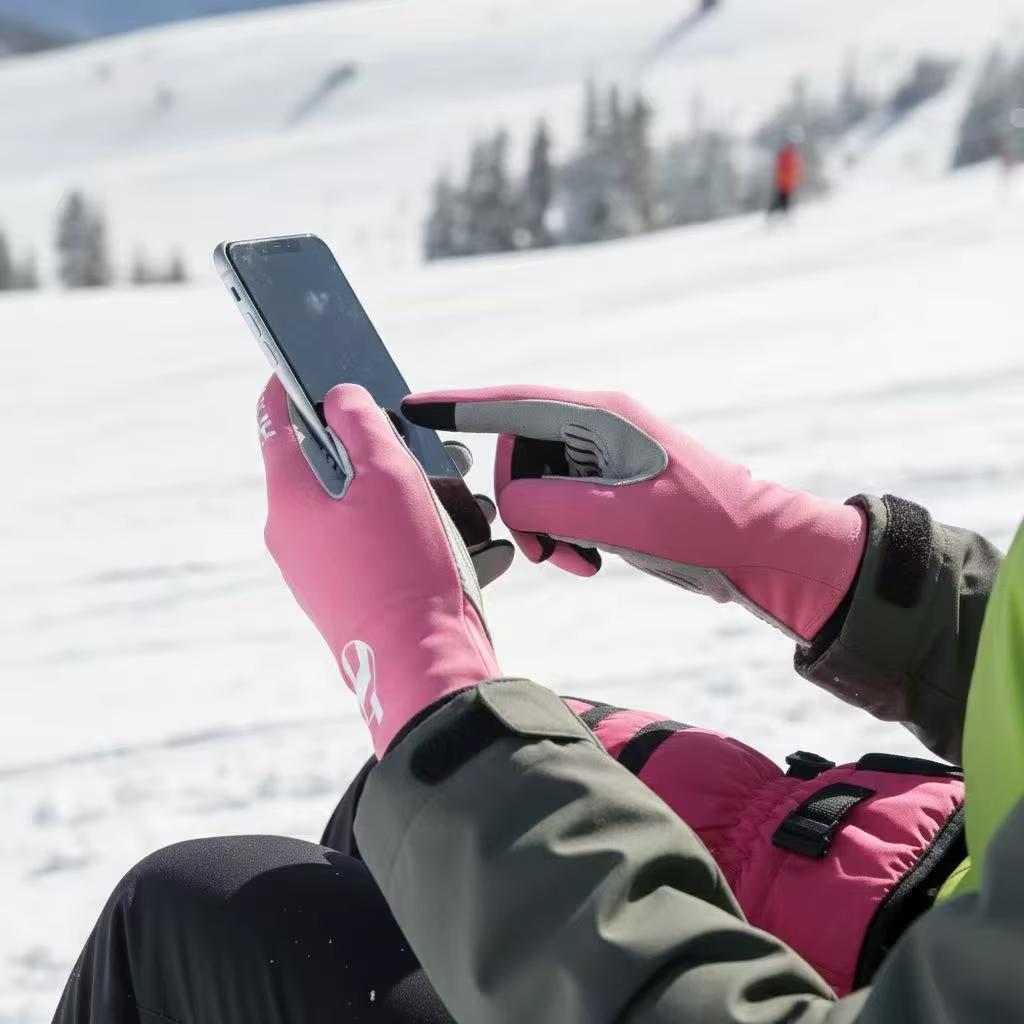 Gants de cyclisme à doigts complets en tissu Lycra