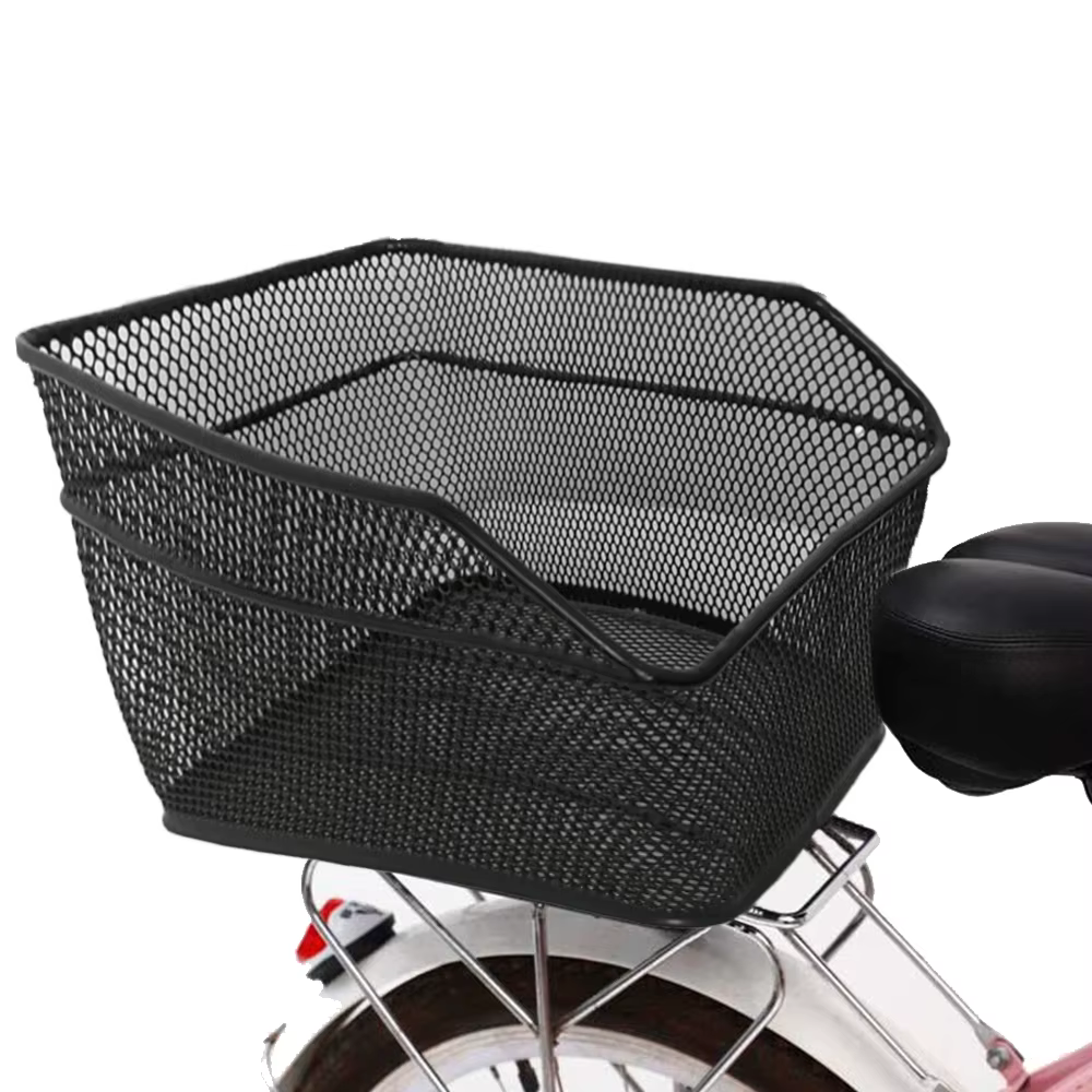 Panier de vélo panier de vélo grande capacité résistant à haute charge panier de vélo arrière en métal robuste panier de vélo en métal