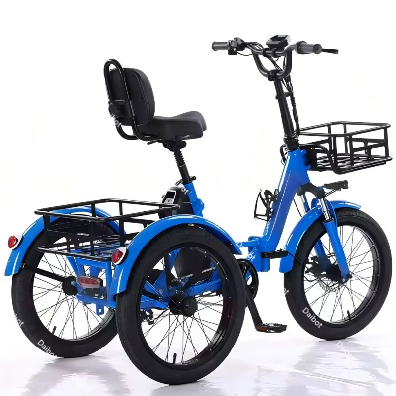 Tout Terrain adulte pliant VTT électrique Cargo 3 roues 350W 48V personnes âgées Tricycle