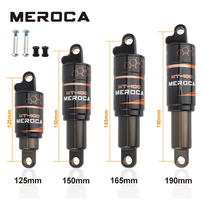 Amortisseur arrière de vélo MEROCA 125/150/165/190 mm, amortisseur à ressort à huile pour VTT