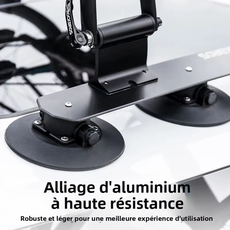 Support à ventouse Rockbros avec pompe pour porte-vélos de toit