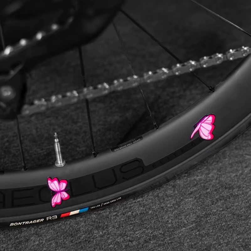 Autocollants pour jantes de vélo à motif papillon