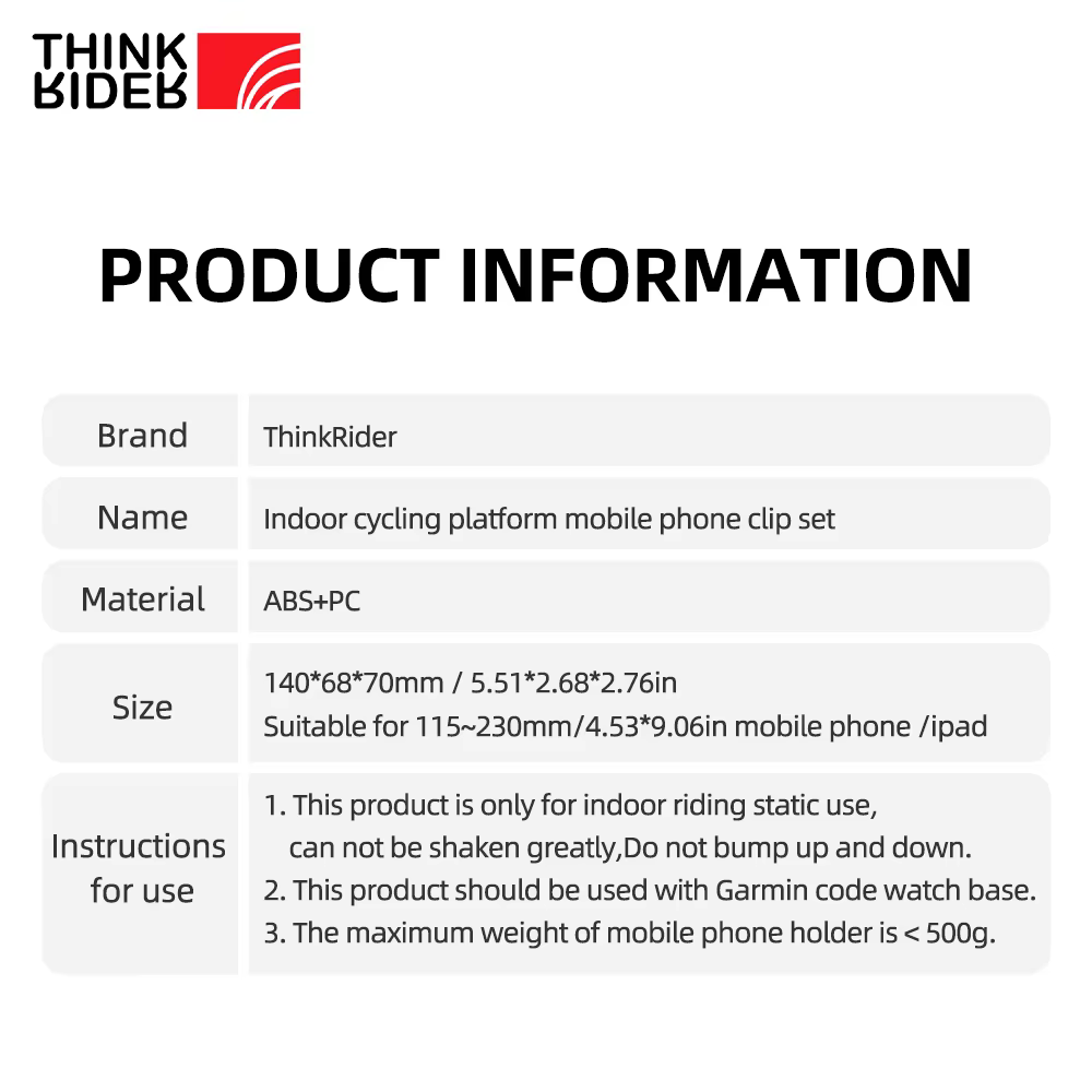 Vélo formateur téléphone portable ipad support