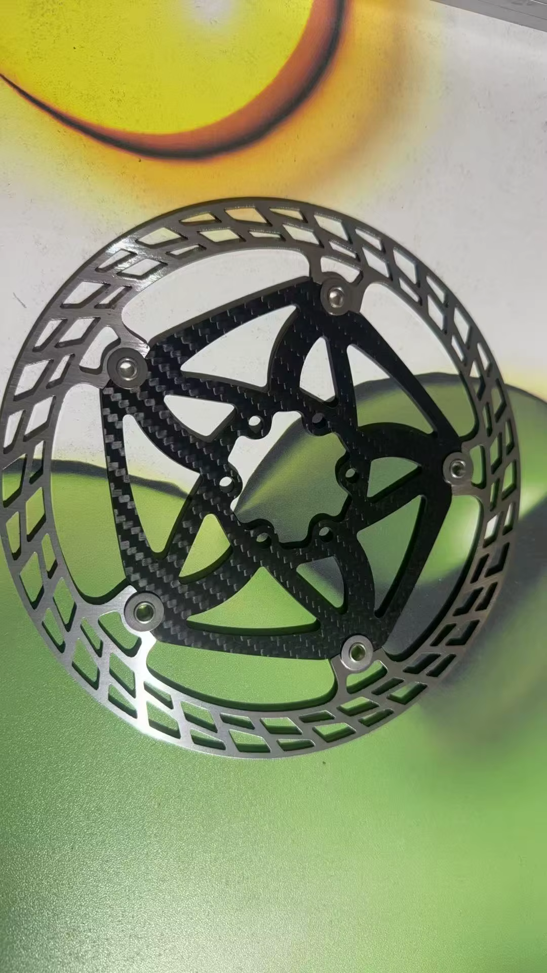 TTPRO Frein à disque de vélo ultraléger en fibre de carbone 140 mm 160 mm 180 mm avec rotors à 6 boulons