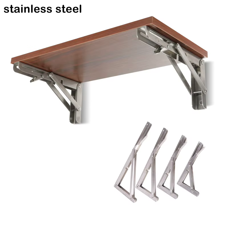 Mini table pliante robuste en acier inoxydable pour fourgonnette ; Accessoire de voiture argenté essentiel pour camping-car