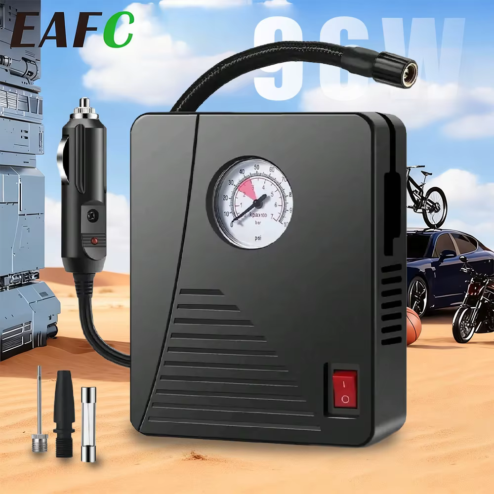 EAFC Portable 96W filaire pneu gonfleur compresseur d'air voiture pompe à Air