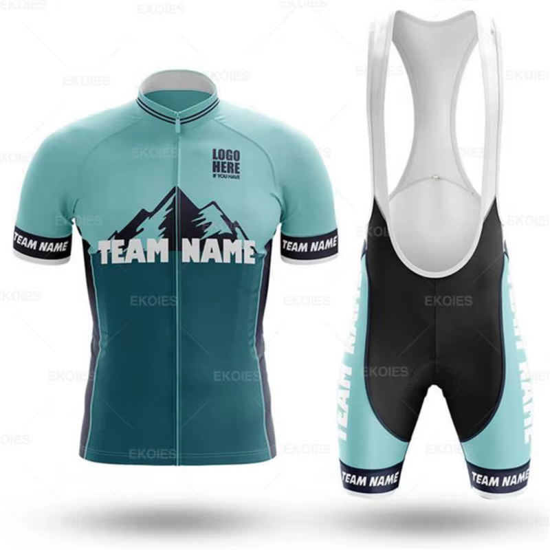Personnaliser personnaliser vtt vélo vêtements été unisexe vélo respirant vêtements professionnel personnaliser équipe cyclisme maillot ensemble