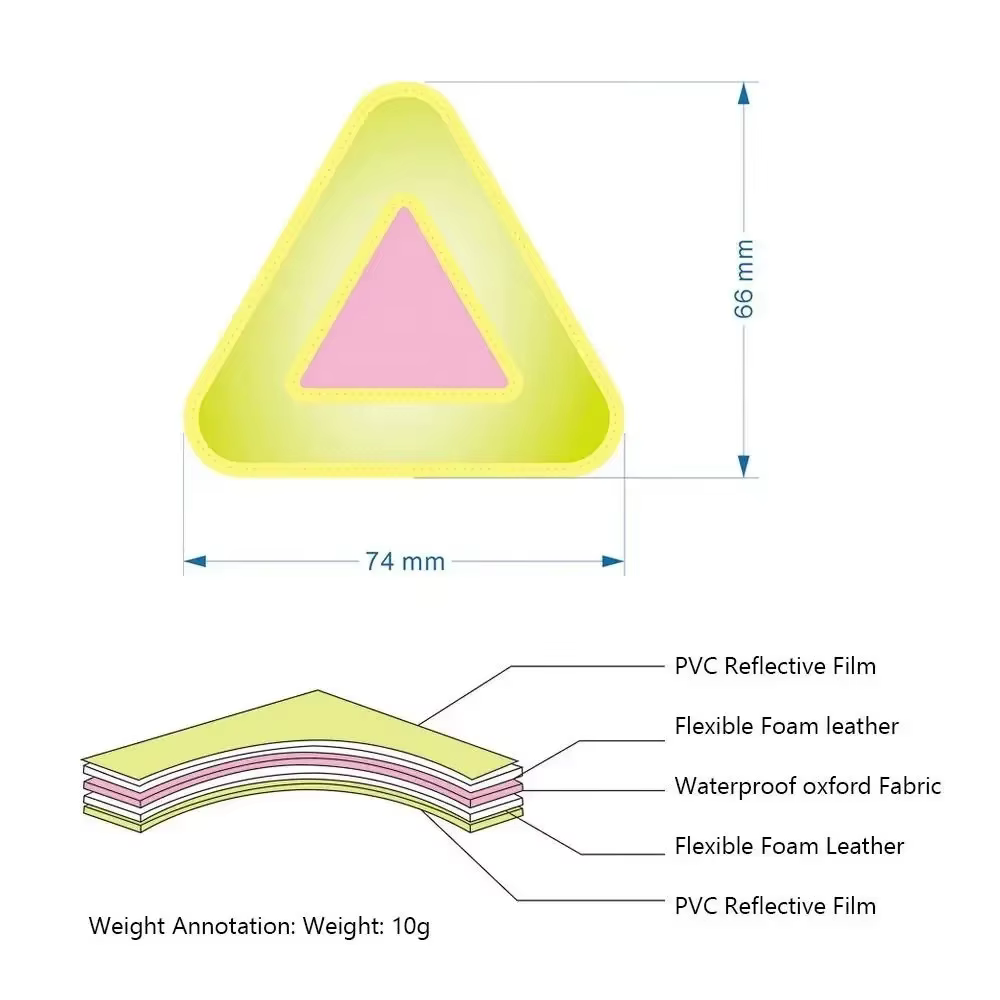 Triangle réfléchissant pour vélo