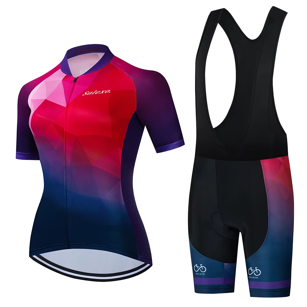 Maillot de cyclisme à manches courtes pour femmes
