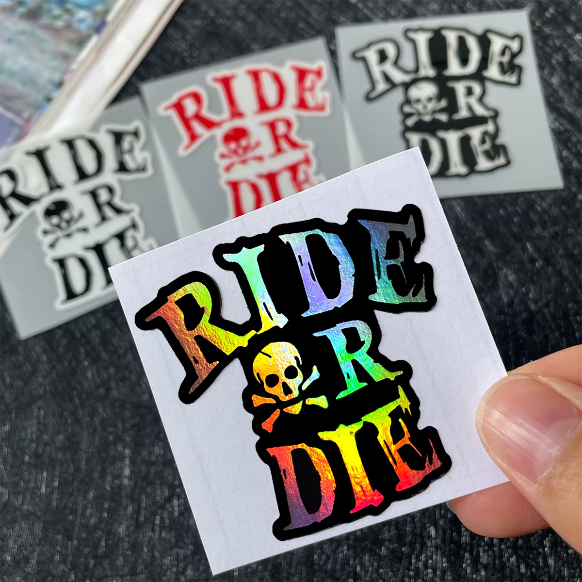Autocollants réfléchissants personnalisés avec slogan pour cadre de vélo