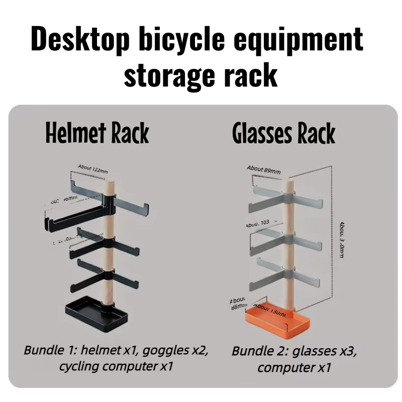 Support de rangement en bois de hêtre massif pour casque de vélo