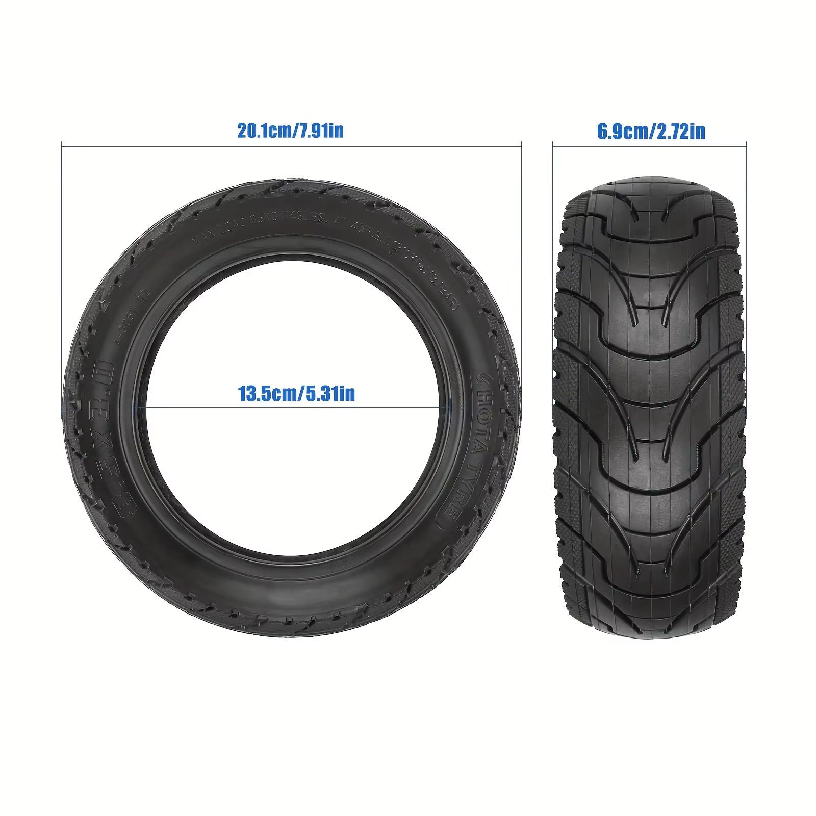 Pneu et chambre à air 8.5x3.0 adapté aux Scooters VSETT 8 9/Zero 8 9 Pro