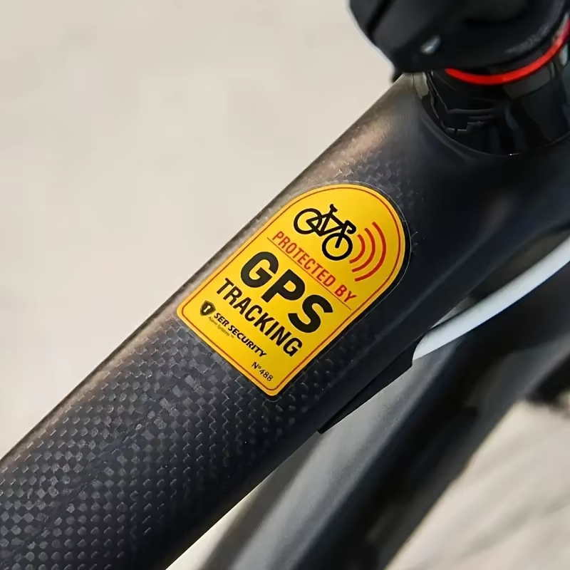 Autocollant de sécurité pour vélos : Traceur caché avancé avec design réfléchissant haute visibilité pour la protection contre le vol