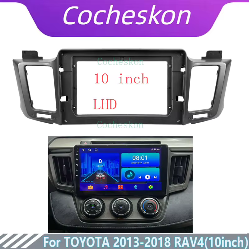 Pour Toyota 2013-2018 Rav4 autoradio Android Dvd écran stéréo multimédia vidéo lecteur CD Navigation Mp3 Mp5 câbles cadre de harnais