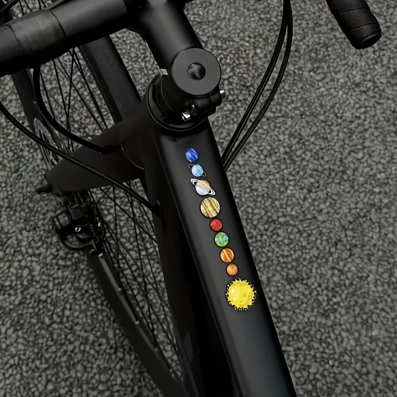 Autocollants de cyclisme sur le thème du système solaire