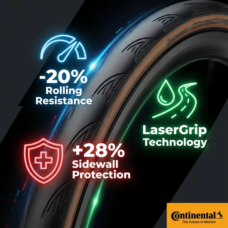 Pneu de vélo de route Continental Grand Prix TR 700x28C Tubeless Ready Anti-crevaison