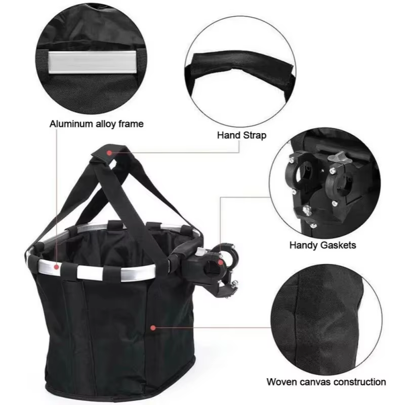 Panier avant de vélo 2-en-1 détachable pour petit animal de compagnie