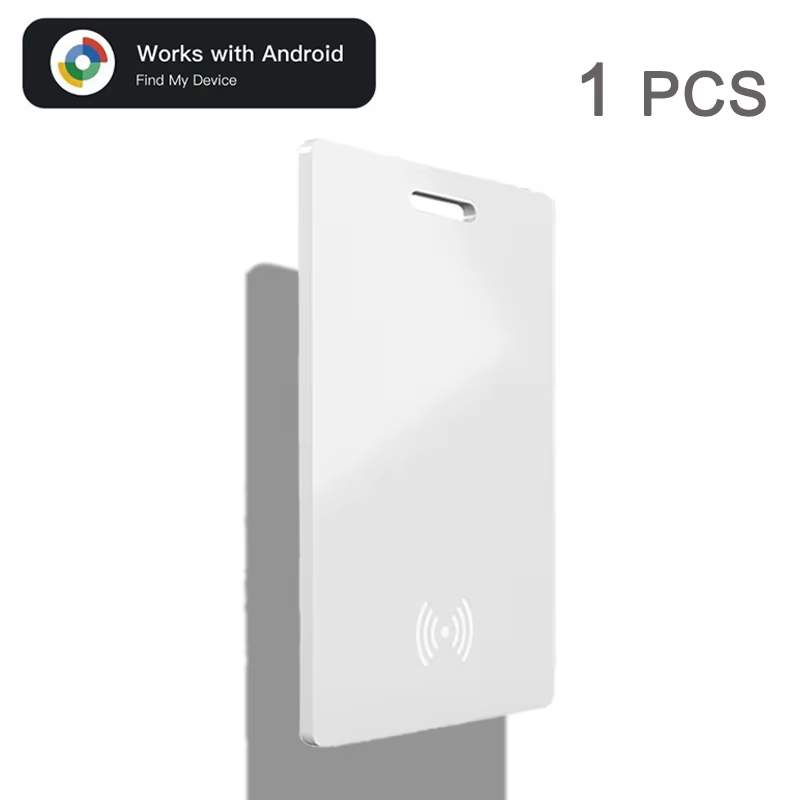 Traqueur GPS pour téléphones Android, détecteur de localisation étanche à chargement sans fil, carte de suivi de portefeuille Compatible avec Google Find My