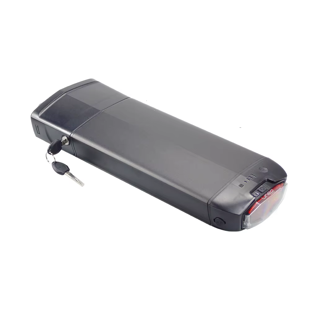 Batterie de vélo électrique EVRYjourney FATTIRE 500W pour porte-bagages arrière 48V 10.4Ah 12Ah 14Ah avec feu