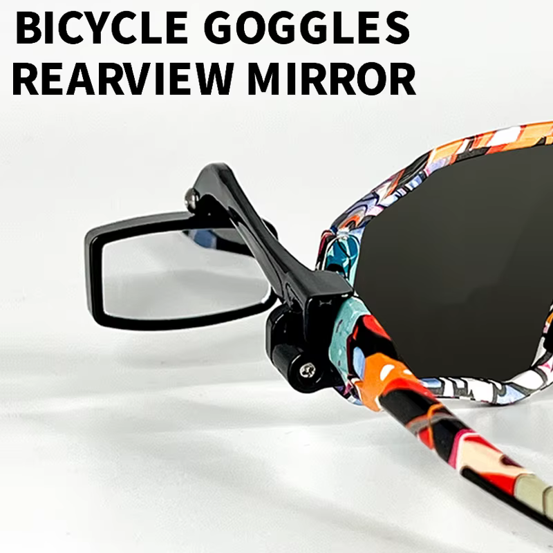 Lunettes d'équitation de vélo avec rétroviseur réglable
