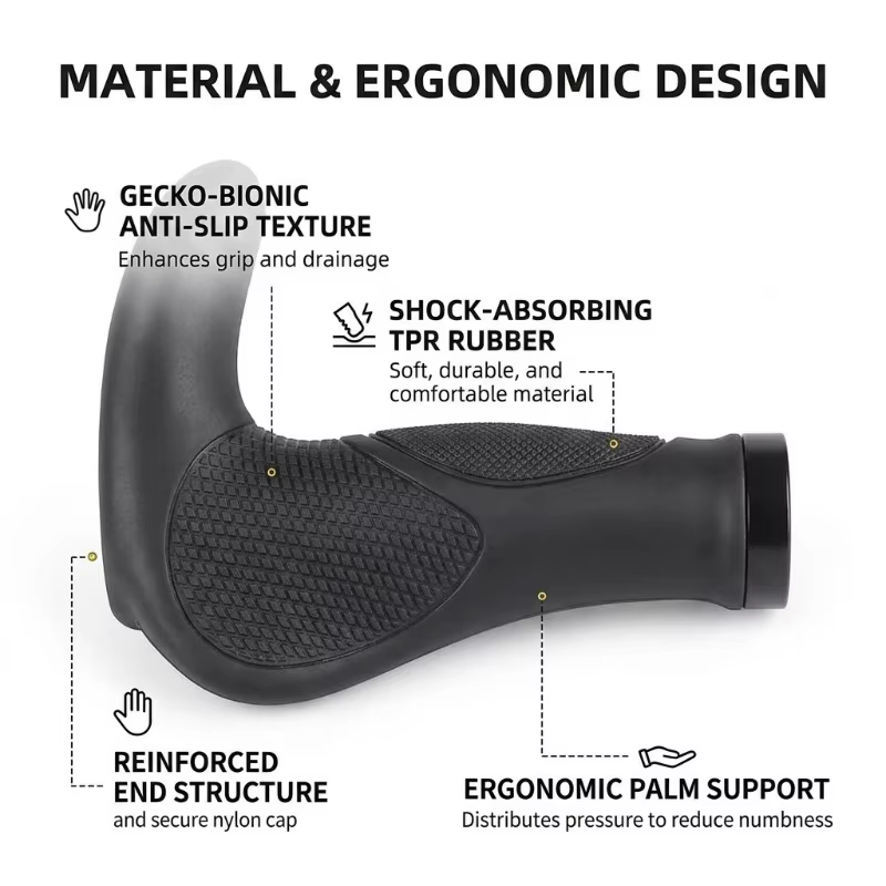 Poignées de vélo ergonomiques