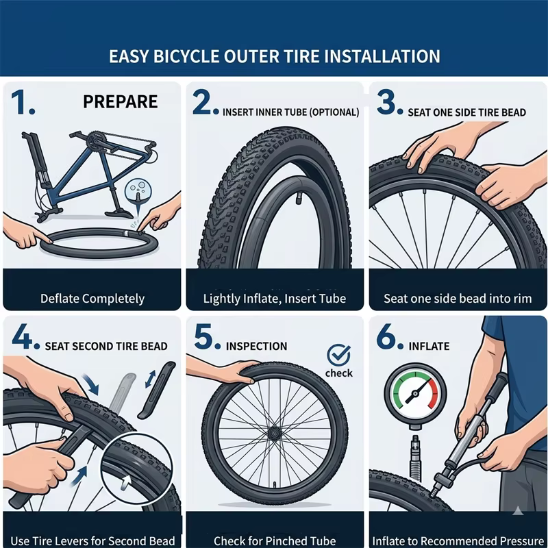 Ensemble de pneus et chambres à air pour vélo de 12/14 pouces