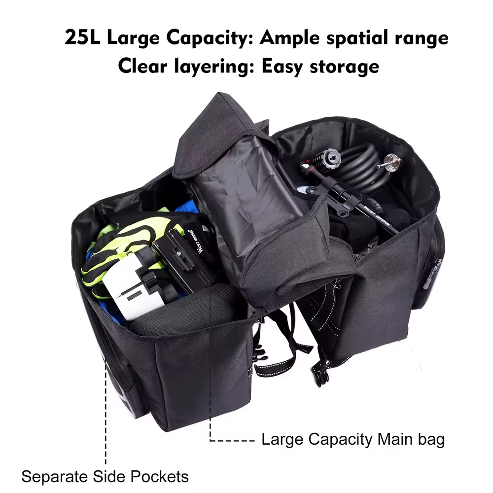 Sac de vélo double face 25L
