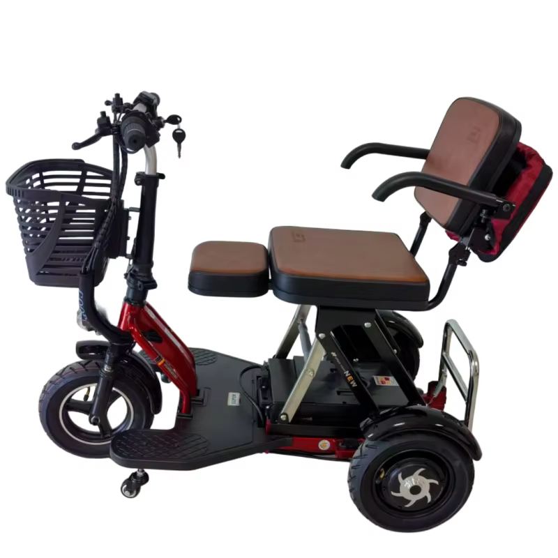 Trottinette de mobilité pliable à 3 roues amovible pour 2 personnes