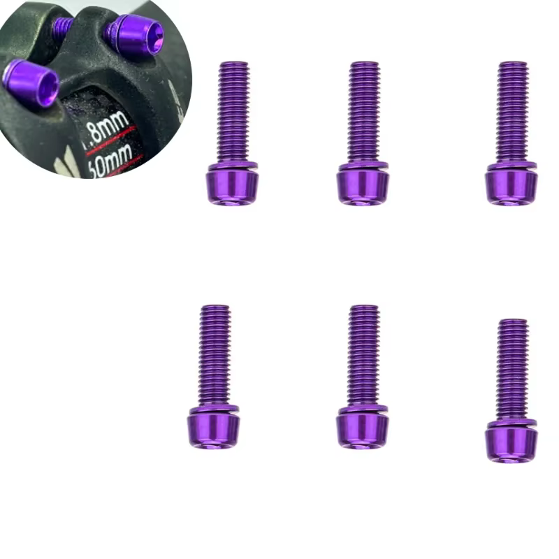 Vis de guidon de vélo multicolores en acier inoxydable M5 * 18MM