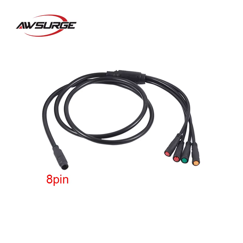 Câble étanche pour vélo électrique Julet 1 à 4 câble principal 8 broches pour afficher l'accélérateur de frein accessoires de vélo électrique