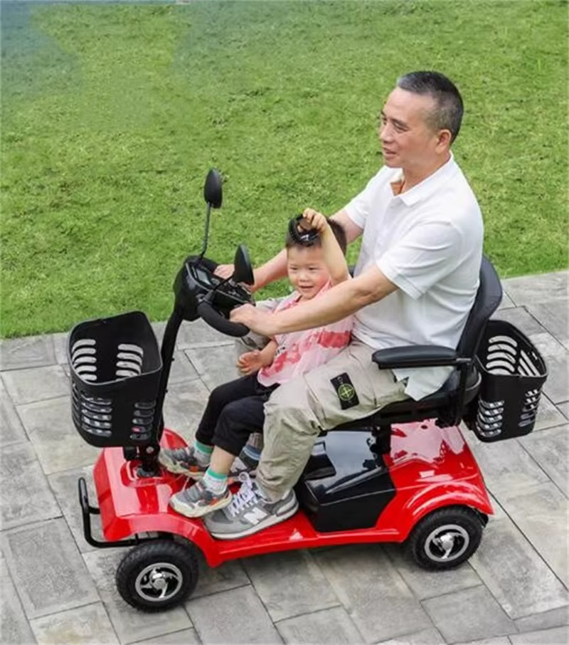 Trottinette Électrique Pliable avec Siège pour Parents et Enfants