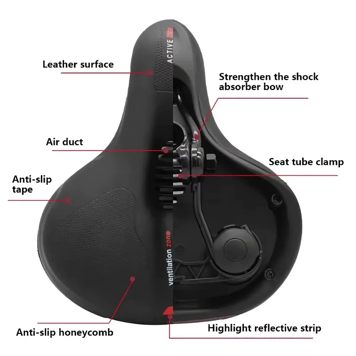 Siège de vélo siège de vélo de montagne selle rembourrée douce ultra-doux coussin de fesses confortable épaissi coussin de siège imperméable univers
