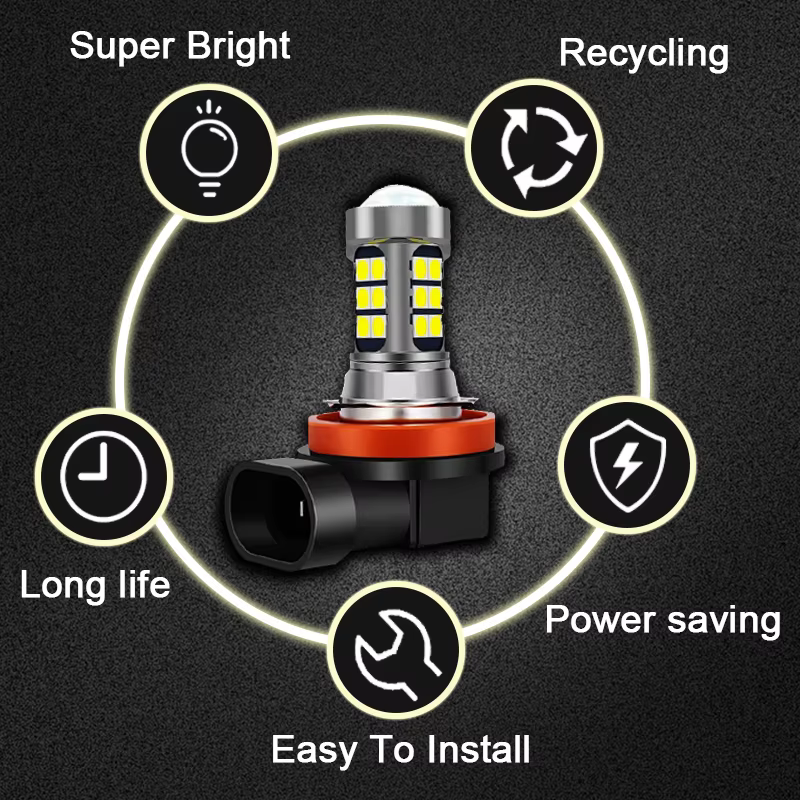 Ampoule antibrouillard avant à LED pour Renault, accessoires pour Renault Scenic Grand Scenic 2, 3, 4, 2004-2020, 2010, 2011, 2012, 2013, 2014, 2015, 2016, 2017, 2 pièces