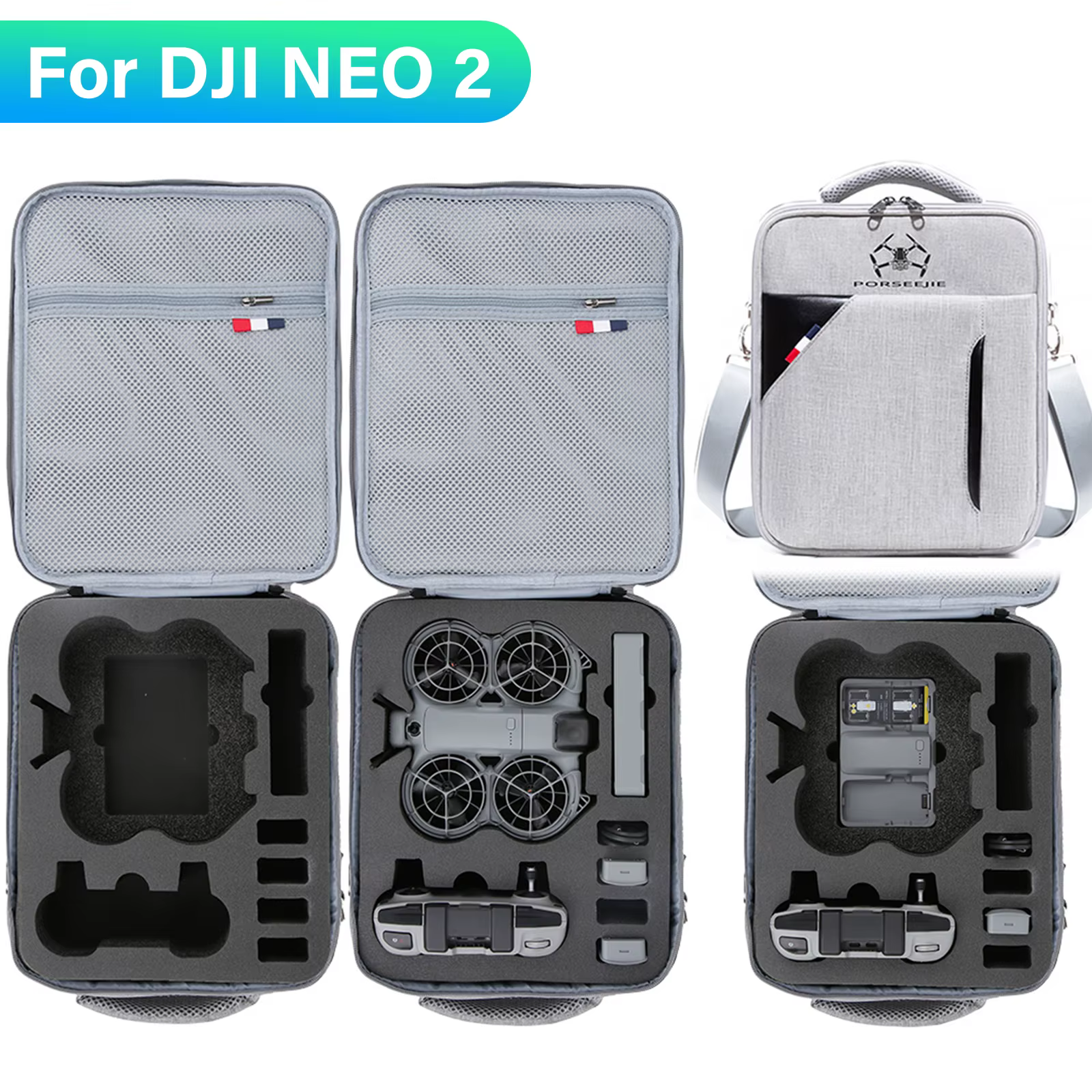 Sac à bandoulière pour DJI NEO 2, mallette de rangement, sacoche de poitrine, boîte de mode Portable pour DJI NEO 2 RC N3, accessoires de Drone de contrôle