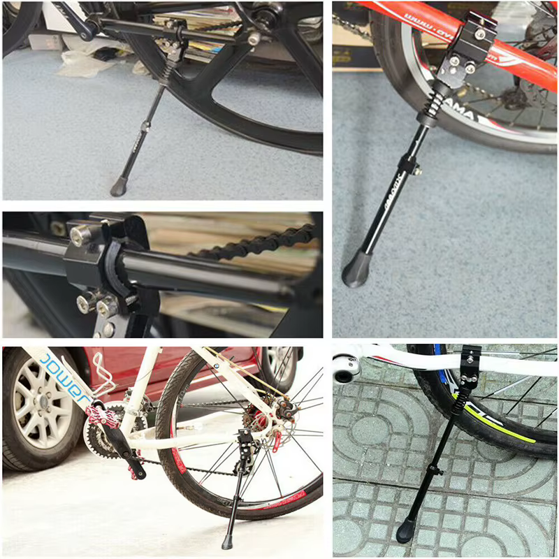 Support de pied rétractable et réglable en alliage d'aluminium pour vélo de montagne