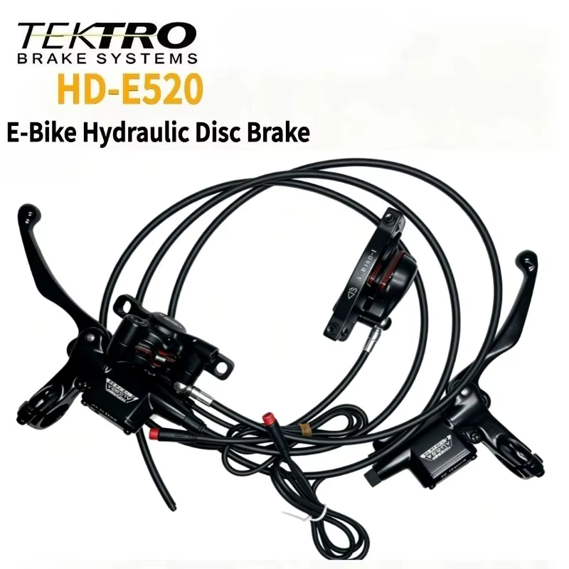 Frein hydraulique TEKTRO HD-E520 pour vélo électrique, frein à disque à huile à 2 pistons avec capteur de coupure de frein pour VTT électrique