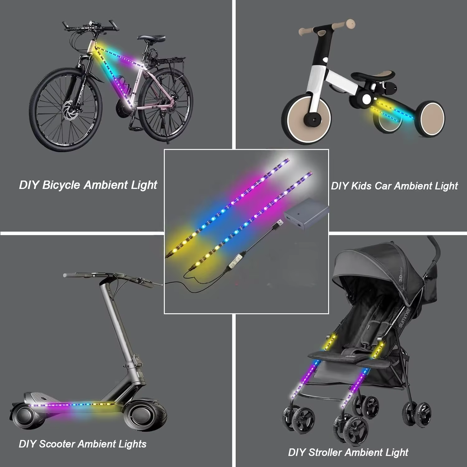 Bande lumineuse LED pour scooter électrique