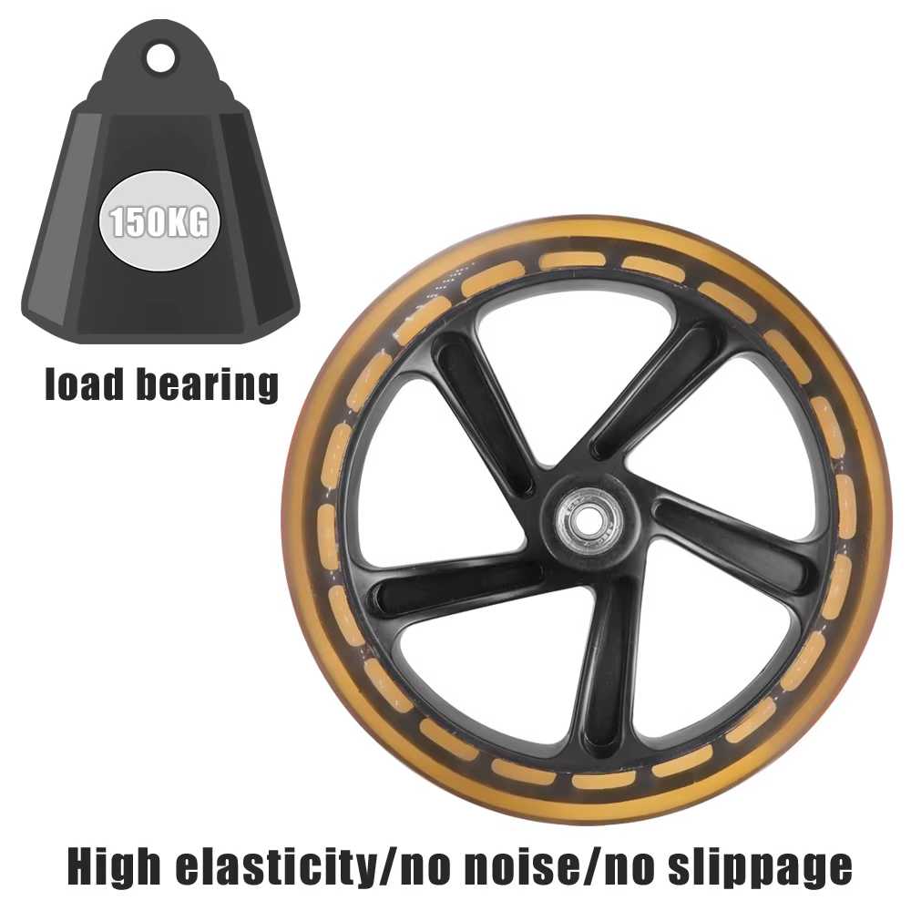 1/2pc roues solides 200mm Scooter adulte pour rasoir et trottinettes adultes avec ABEC 7 roulements