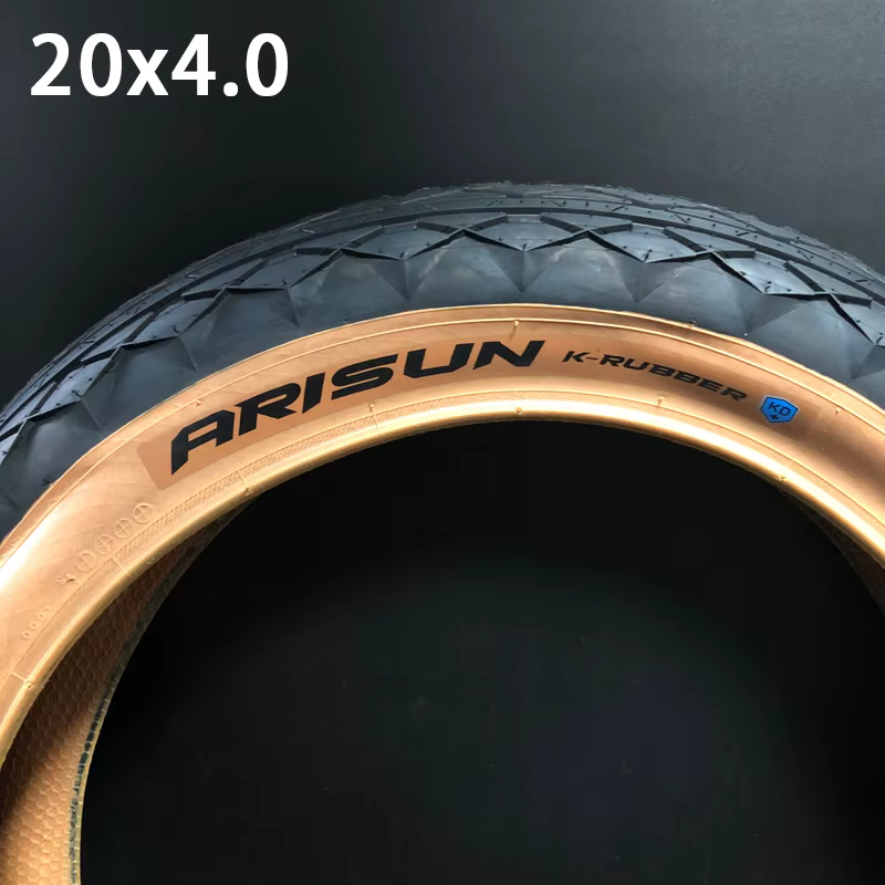 CHAOYANG ARISUN 20x4.0 Route Vélo Électrique Gros opathie K-RUBBER Demi Chauve Marron Bord Neige